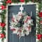 Glitzhome® 24" Christmas Snowy Pinecone & Berry Wreath